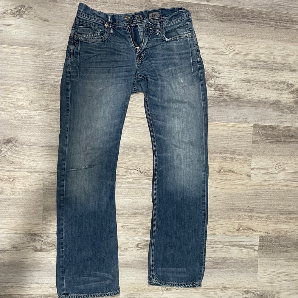 BKE Men's Classic Indigo Straight Jeans